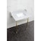 Kingston Brass 30 Carrara Marble Console Sink with Brass Legs, Marble WhiteBrushed Brass LMS3022M8SQ7 - alternate 7